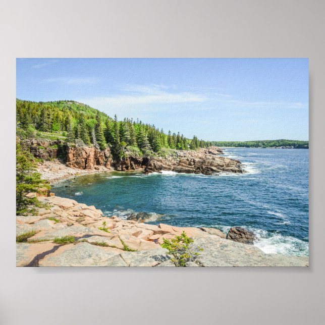 Affiche La superbe côte rocheuse de l'Acadie dans le Maine (Devant)