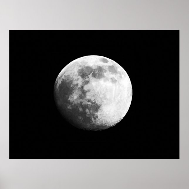 Affiche La surface de la lune avec des cratères (Devant)