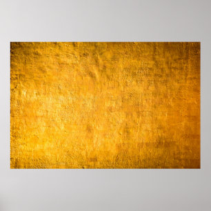 Affiche La surface en laiton en béton jaillit des murs de