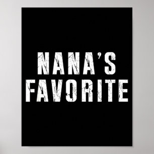 Affiche La T préférée de Nana Drôle Grand-mère Grand-paren