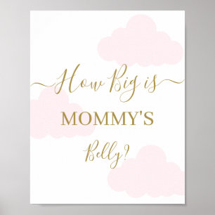 Affiche La taille de maman's Belly Clouds signe