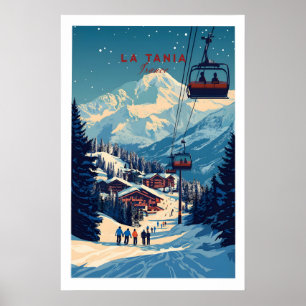 Affiche La Tania Wall Art Ski Print 1