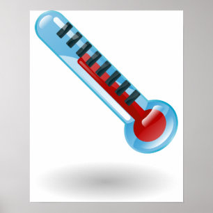 Affiche La température de thermomètre