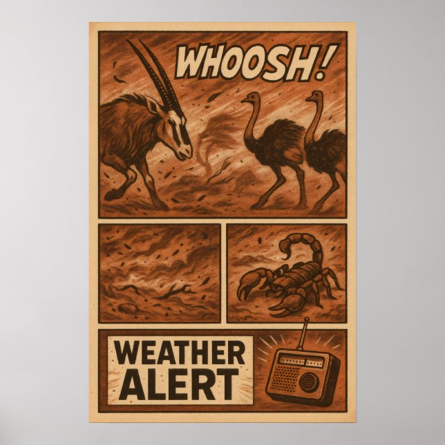 Affiche La tempête du désert Chaos – Alerte météo de la fa (Devant)