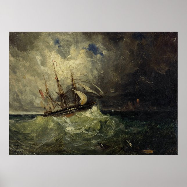 Affiche La Tempête - Félix Ziem (Devant)