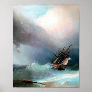 Affiche La tempête par Ivan Aivazovsky