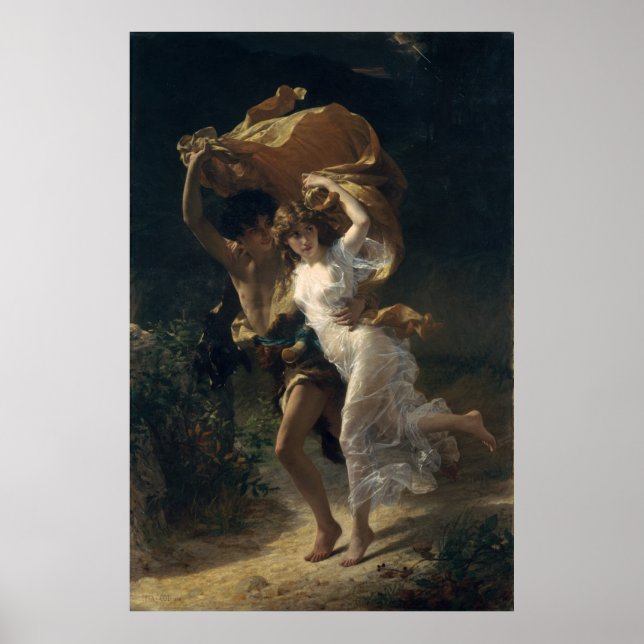 Affiche La tempête - Pierre-Auguste Cot (Devant)