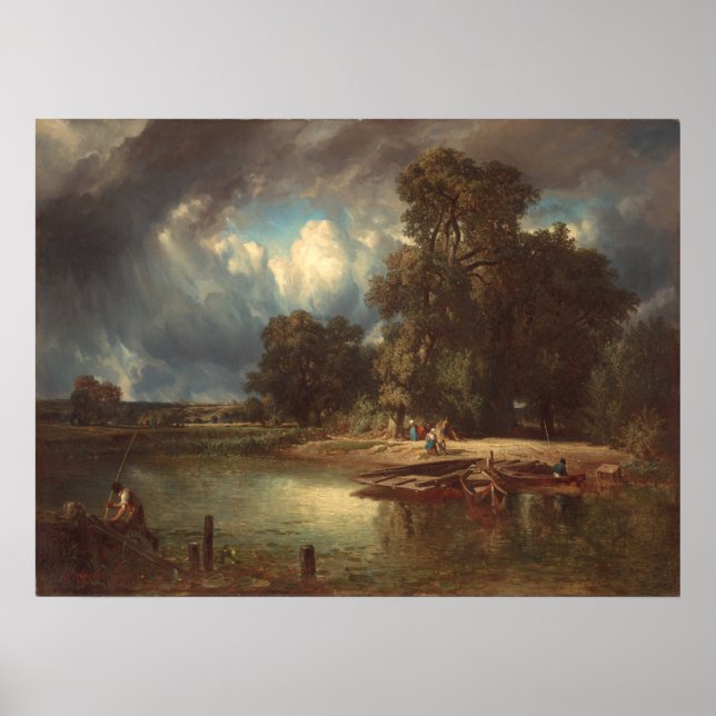 Affiche La tempête qui approche - Art Troyon constant (Devant)