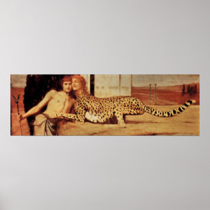 Affiche La tendresse du sphinx par Fernand Khnopff