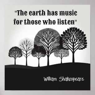 Affiche La terre a de la musique William Shakespeare