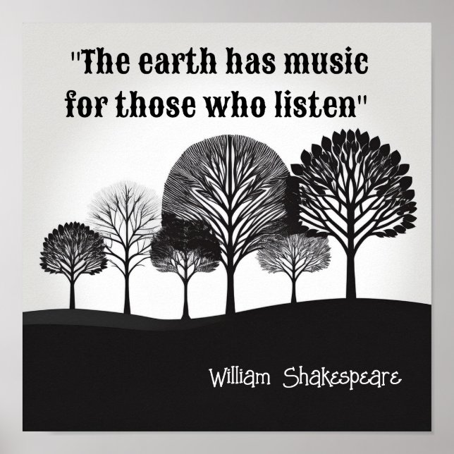 Affiche La terre a de la musique William Shakespeare (Devant)