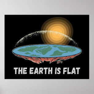Affiche La Terre Est Une Théorie Humoristique Plate