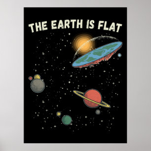 Affiche La Terre Est Une Théorie Humoristique Plate