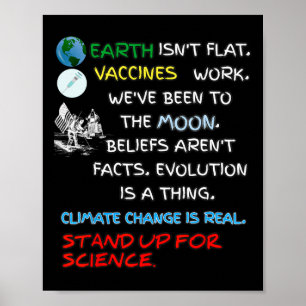 Affiche La Terre n'est pas plate se tenir debout pour la s