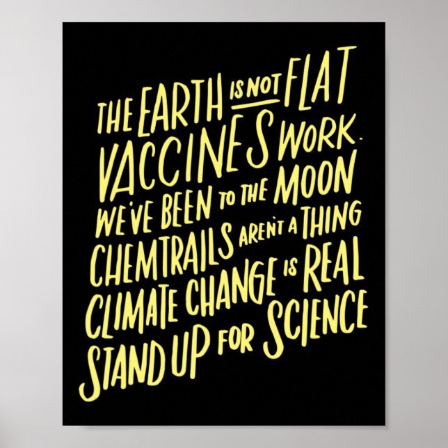 Affiche La Terre N'Est Pas Une Position Plate Pour L'Ensei (Devant)