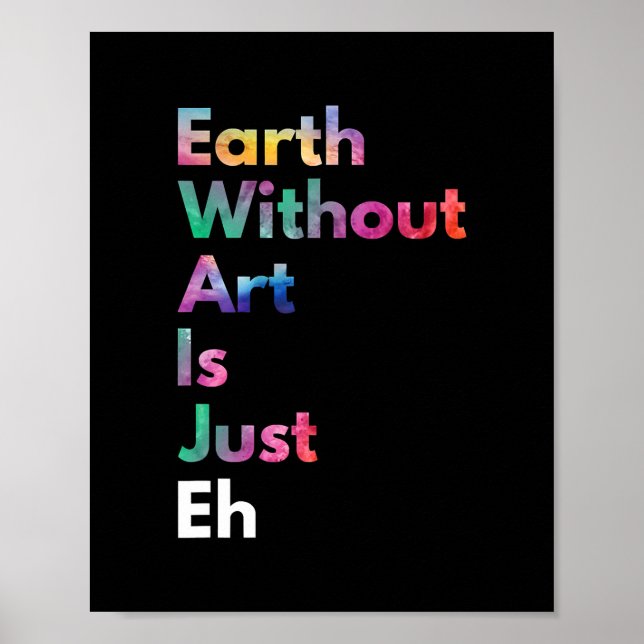 Affiche La Terre Sans Art N'Est Qu'Eh Drôle Art Jour des t (Devant)