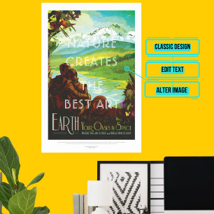 Affiche La Terre - Tourisme spatial