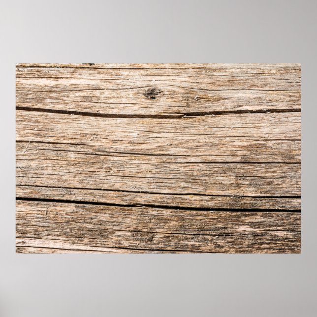 Affiche La texture d'un vieux bois rond sans écorce avec (Devant)