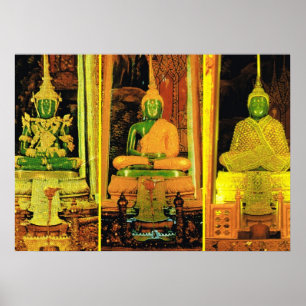 Affiche La Thaïlande, Bangkok, Bouddha vert