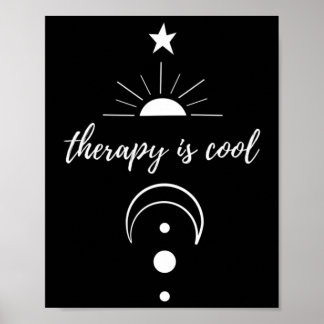 Affiche La thérapie est cool conscience de soi santé menta