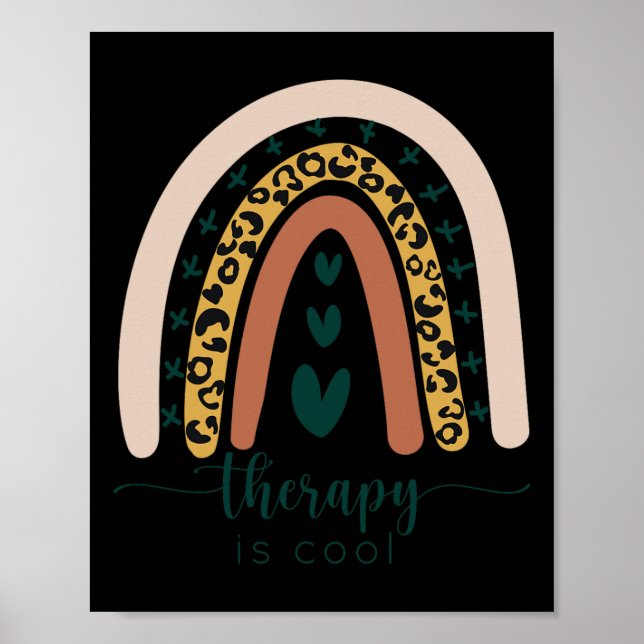 Affiche La thérapie est cool, ruban de sensibilisation à l (Devant)