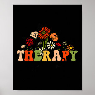 Affiche La Thérapie Super Rétro Est La Santé Mentale Cool