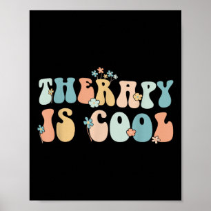 Affiche La Thérapie Super Rétro Est La Santé Mentale Cool