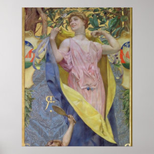 Affiche La toilette féminine (panneau)