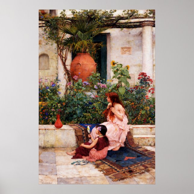 Affiche La Toilette par John William Waterhouse (Devant)