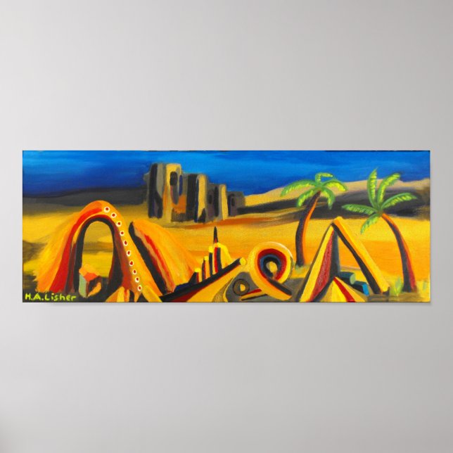 Affiche La tombée de la nuit dans le désert (Devant)