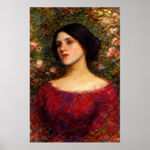 Affiche La tonnelle de roses par John William Waterhouse