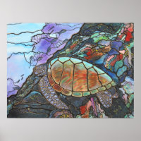 La Tortue De Mer Baignée Par La Barrière De Corail