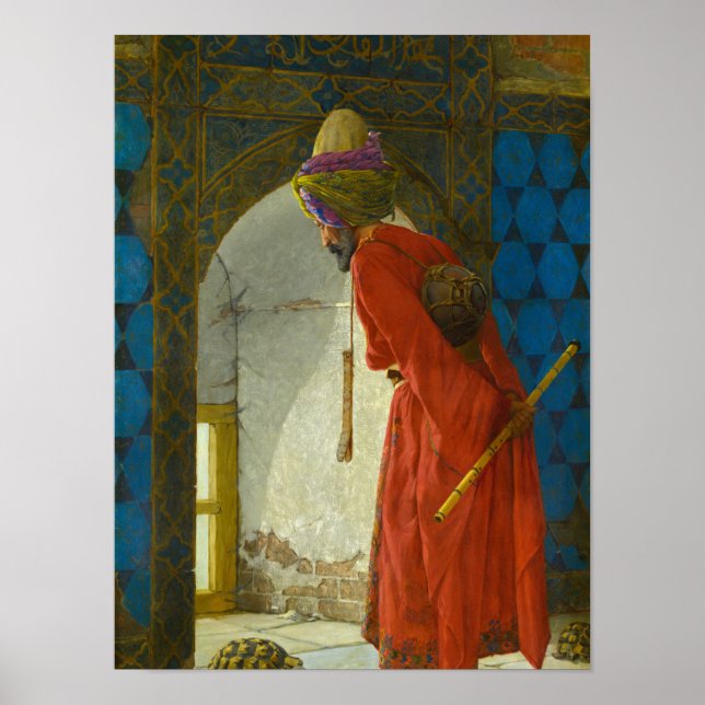 Affiche La Tortue Trainer, 1906 par Osman Hamdi Bey (Devant)