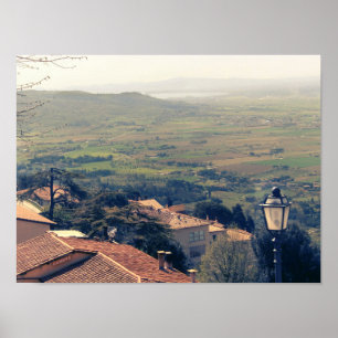 Affiche La Toscane. L'Italie. Cortona