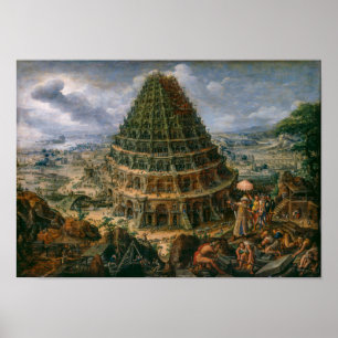 Affiche La Tour De Babel Marten van Valckenborch