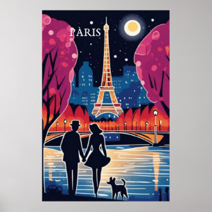 Affiche La Tour Eiffel, point de repère de Paris