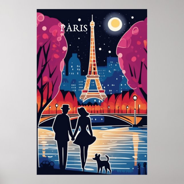 Affiche La Tour Eiffel, point de repère de Paris (Devant)