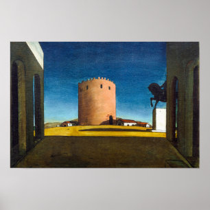 Affiche La Tour Rouge Giorgio de Chirico