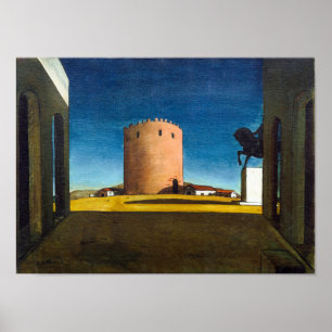 Affiche La Tour Rouge Giorgio de Chirico