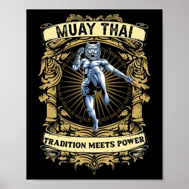 Affiche La tradition rencontre la puissance - Kickboxing e (Devant)