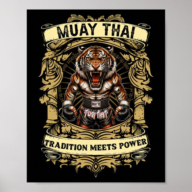 Affiche La tradition rencontre la puissance - Kickboxing e (Devant)