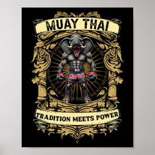 Affiche La tradition rencontre la puissance - Kickboxing e