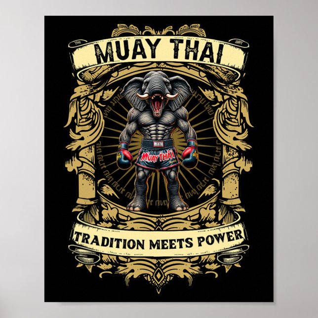 Affiche La tradition rencontre la puissance - Kickboxing e (Devant)