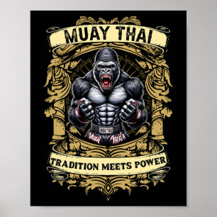 Affiche La tradition rencontre la puissance - Kickboxing e