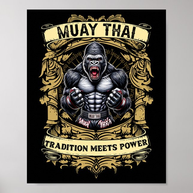 Affiche La tradition rencontre la puissance - Kickboxing e (Devant)