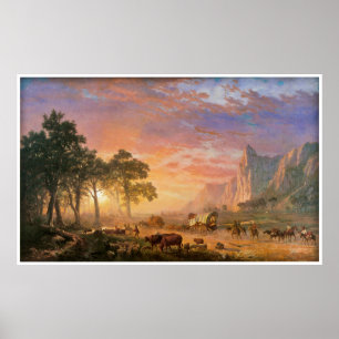 Affiche La traînée de l'Orégon par Albert Bierstadt 1869