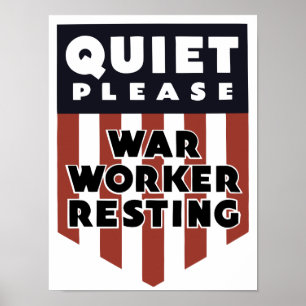 Affiche La tranquillité veuillez lutter repos de