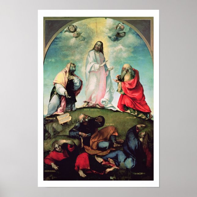 Affiche La Transfiguration du Christ, c.1510-12 (huile sur (Devant)