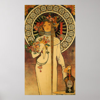Affiche La Trappistine par Alfons Mucha - Art Nouveau