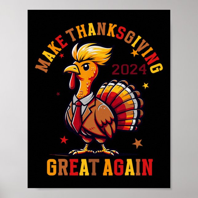 Affiche La Turquie Drôle Rendre sa grandeur à Thanksgiving (Devant)